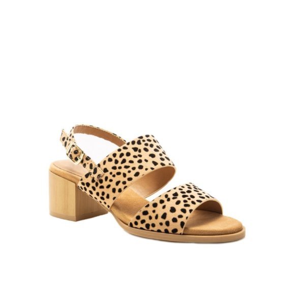 CYBER SALE! LAST Sz7! SIENNA Cheetah Heeled Sandal - Picture 4 of 9